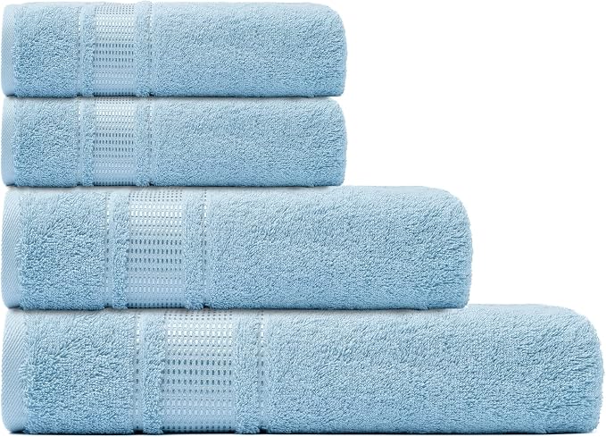 Melissa Linen, 4 Piece Towel Set, 1 Bath Hand 2 Fingertip Towels, 100% Turkish - Image 2