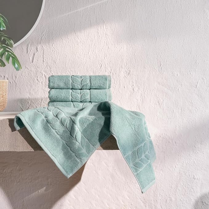 BAGNO MILANO Organic Turkish Cotton Bath Towels, Luxury Jacquard Collection - Image 6