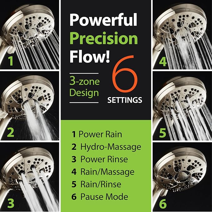 AquaDance For California High Pressure 6-Setting Full Brushed Nickel Face - Image 5