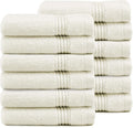EastNBlue Lara 100% Turkish Cotton Washcloths 12 Pack, Extra Soft & Absorbent by EastNBlue