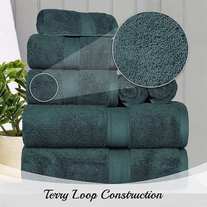 Superior Egyptian Cotton Pile 3 Piece Towel Set, Includes 1 Bath, 1 Hand - Image 3