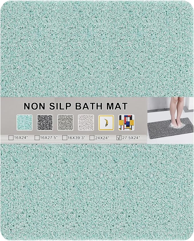Nonslip Bathtub Mat, Anti Slip Bath Mat 0.6" Extra Thick, Quick Dry Bath Tub by Rzoysia