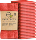 Softolle 100% Cotton Washcloths 24 Pack Soft, Highly Absorbent Washcloth by Softolle