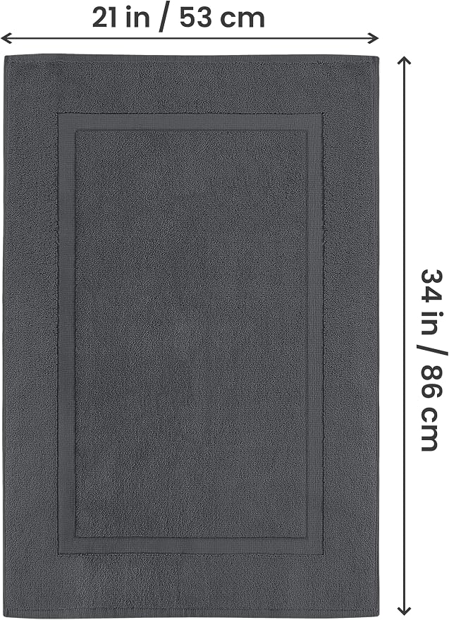 Utopia Towels Cotton Banded Rug, Bath Mats, Not a Bathroom Rug, 21 by 34 Inches - Image 3