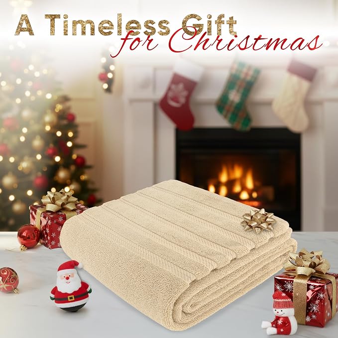 American Soft Linen 35x70 Jumbo Large Bath Towels, 600 GSM 100% Cotton Turkish - Image 2