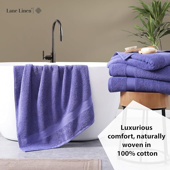 LANE LINEN 100% Pure Cotton Pack of 2 Bath Sheets - Image 4