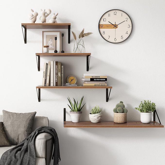 Fun Memories 18" W x10 D Floating Shelves, Farmhouse Wall Shelves Home Decor - Image 6