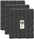 Ample Decor Washcloths Pack of 200 12 X 12 Inch, 600 GSM 100% Cotton Soft by AmpleDecor