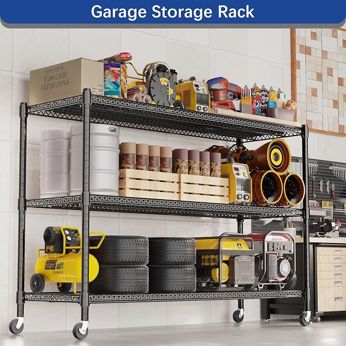 REGILLER 3-Wire Shelf Adjustable Heavy Duty Storage Shelves, Metal Organizer - Image 4