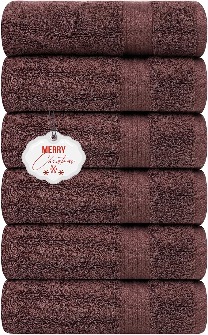 Ample Decor Bathroom Hand Towel 18 X 28 Inch 600 GSM 100% Cotton, Soft Absorbent by AmpleDecor