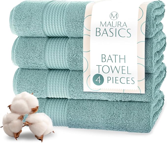 MAURA Basics Performance Bath Towels 100% Turkish Cotton by MAURA