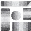 Grey Bathroom Rug Ultra Absorbent Machine Washable Microfiber Mat by Unknown