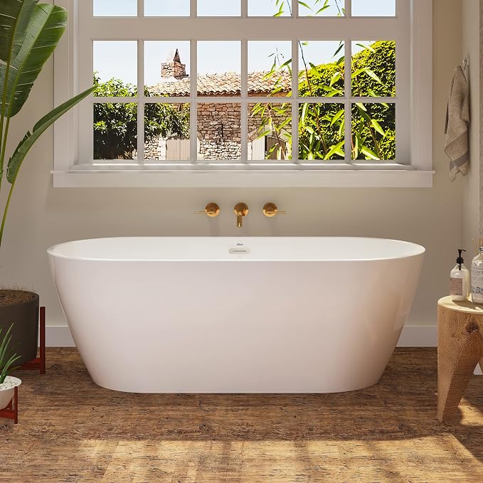 FerdY Nauru 67" Acrylic Freestanding Bathtub, Ergonomic Lightweight Classic by FerdY