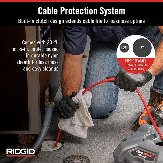 RIDGID 74978 K9-12 FlexShaft 1/4" x 30' Wall-to-Wall Professional Drain - Image 6