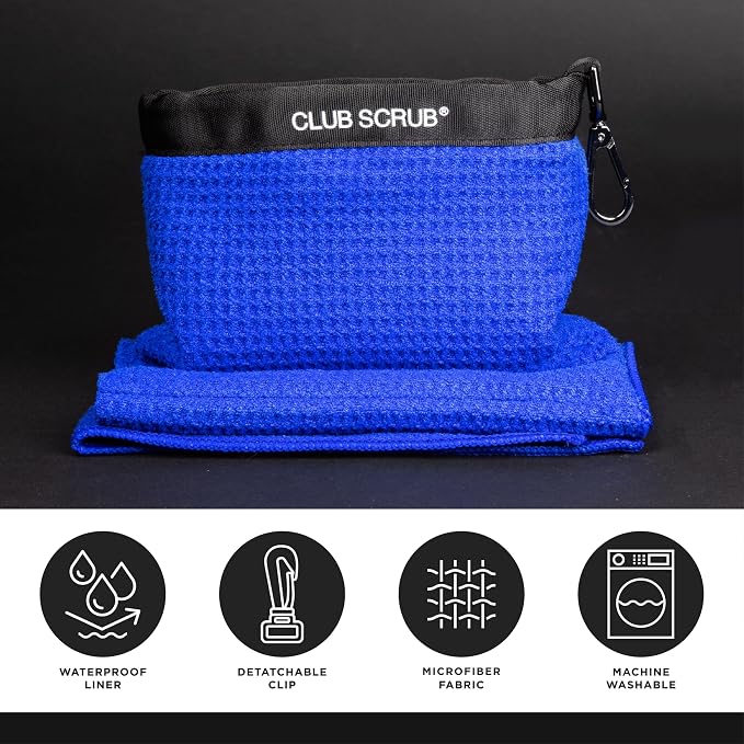 Club Scrub Towel Pro, Golf Club and Ball Cleaning Pouch - Image 2