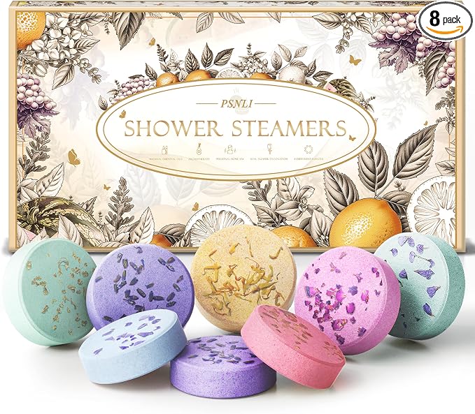 Shower Steamers Aromatherapy Stocking Stuffers 8 Scents, Christmas Gifts by Psnli