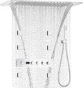 Polished Chrome 16X24 inch Ceiling Mounted Rain Shower Head System, Digital by KATAIS