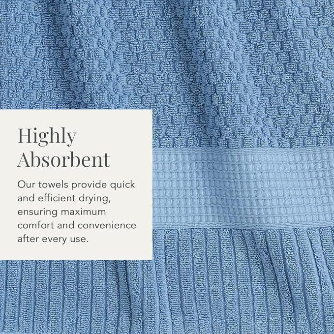 NY Loft 100% Cotton Hand Towel 6 Pack | Super Soft & Absorbent Quick-Dry Hand - Image 6
