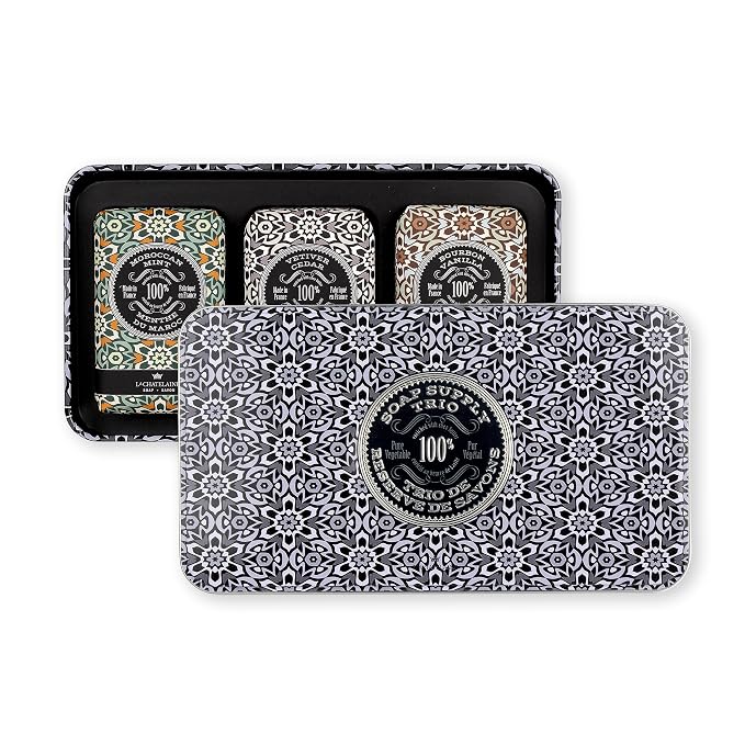 La Chatelaine Luxury Bar Soap Trio Gift Set Tin | Made in France | Natural and by LaChatelaine