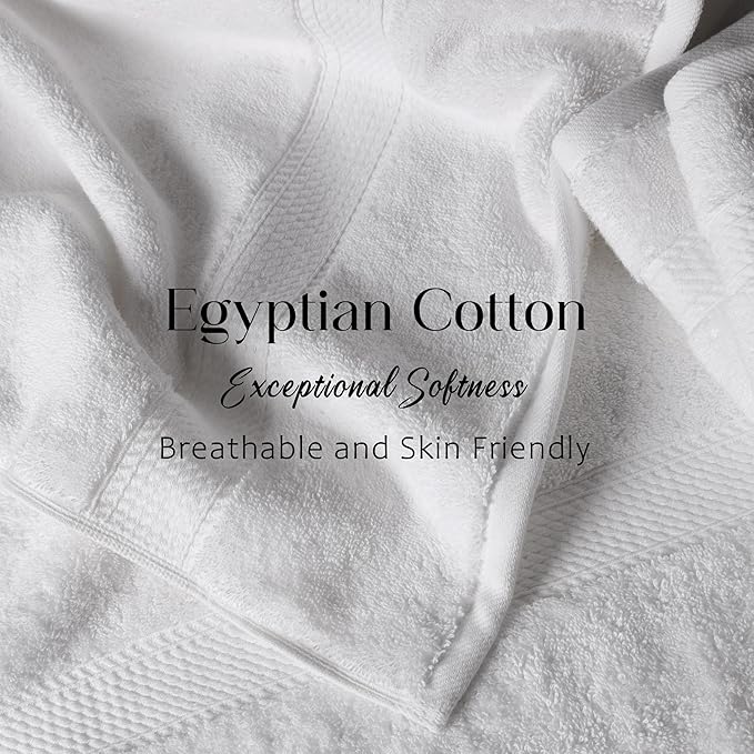 Superior Egyptian Cotton Pile Bath Towel Set of 2, Ultra Soft Luxury Towels - Image 5