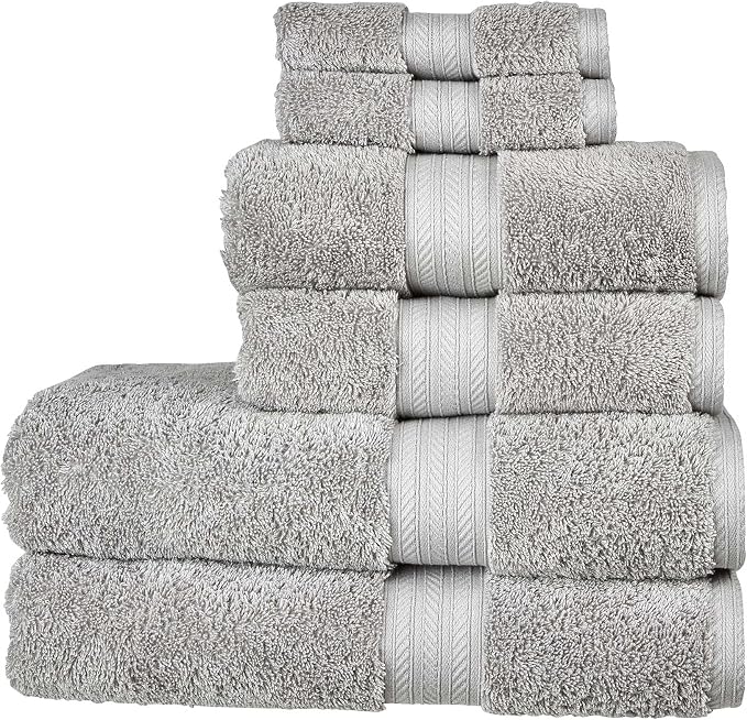 Christy Renaissance 6 Piece Towel Set | Dove Grey | 100% Egyptian Cotton | by Christy