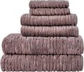 SKL Home CloudSoft Cotton Luxury 6-Piece Towel Set, Soft Plum by SKLHomebySaturdayKnightLtd