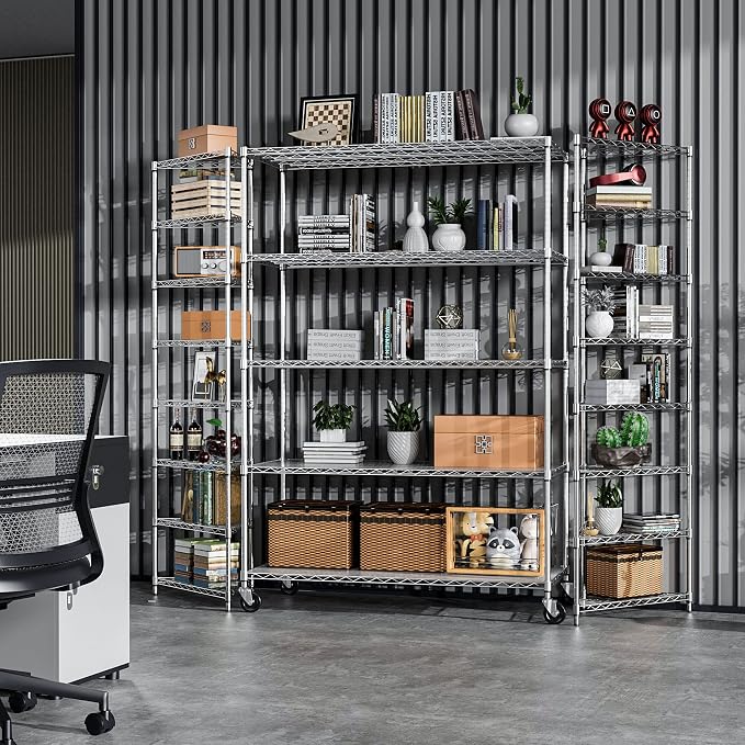Wire Shelving Unit 5 Tier NSF Metal Shelf, 6000lbs Capacity Heavy Duty - Image 2
