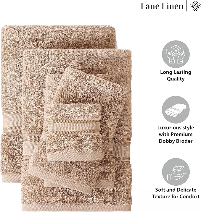 LANE LINEN Towel Sets for Bathroom - Image 6