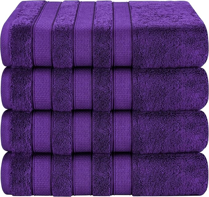 American Soft Linen Salem 100% Cotton Turkish 4 Piece Bath Towels by AmericanSoftLinen