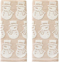 SKL Home Christmas/Winter Snowman Jacquard 100% Cotton Reversible 2pc Hand by SKLHomebySaturdayKnightLtd