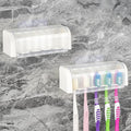 2 Pack 5 Slots Wall Mount Toothbrush Holder by LUEXBOX