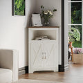 ChooChoo Farmhouse Corner Cabinet, Small Corner Storage Cabinet by ChooChoo