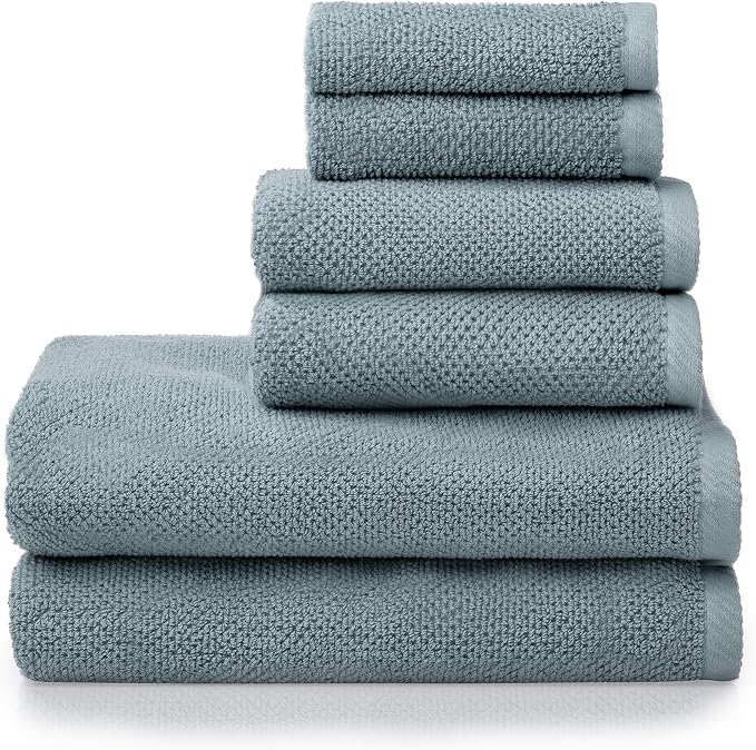 Welhome Franklin 100% Cotton Popcorn Textured Towel Set - Image 4