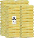 Ample Decor Wash Cloths Pack of 50 12 X 12 Inch 100% Cotton 600 GSM, Soft by AmpleDecor