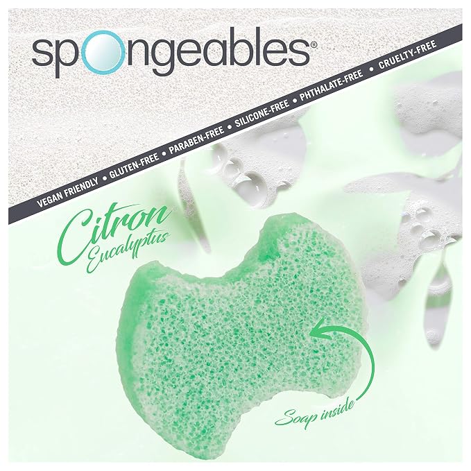 Spongeables Pedi Scrub Foot Exfoliating 5+ Wash Sponge, Citron Eucalyptus - Image 5