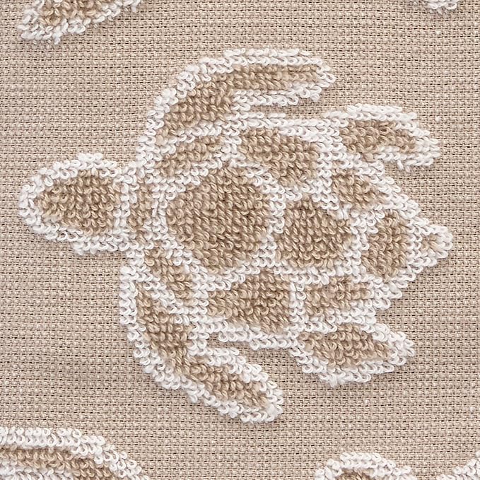 SKL Home Turtle Sculpted 100% Cotton Jacquard 2pc Hand Towel Set, Reversible & - Image 5