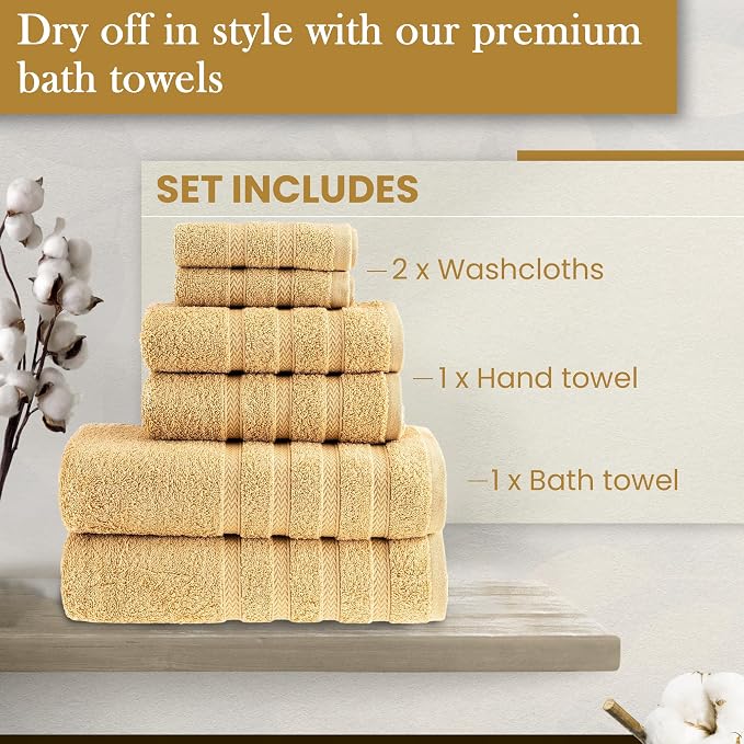 HALLEY Turkish Towels Set 650 GSM Highly Absorbent Super Soft 100% Cotton - Image 2