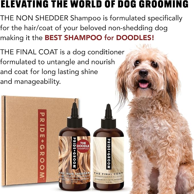 Pride and Groom The Non Shedder Box Set – Dog Shampoo & Conditioner - Image 5