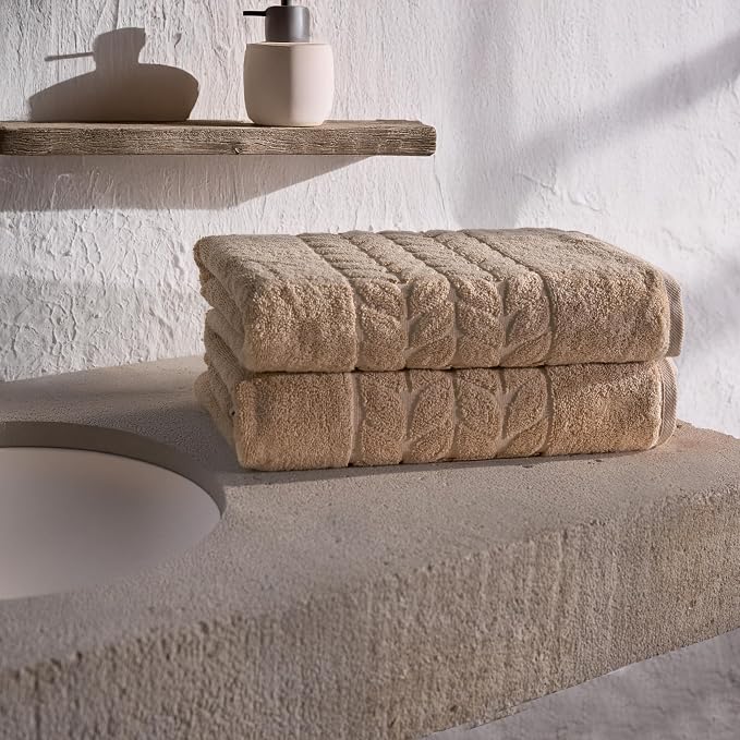 BAGNO MILANO Organic Turkish Cotton Bath Towels, Luxury Jacquard Collection - Image 7