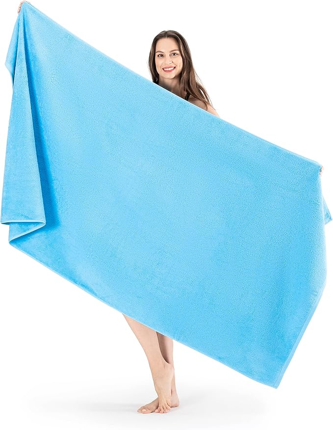SALBAKOS 100% Turkish Cotton Jumbo Bath Sheet Towel Oversized 40x80 inch | by SALBAKOS
