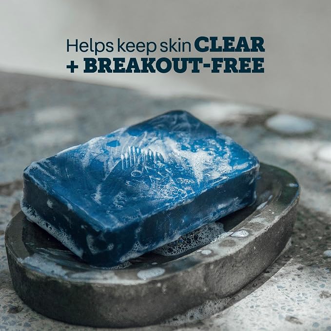 Oars + Alps Blue Charcoal Exfoliating Men's Bar Soap, Charcoal Bar Soap - Image 4