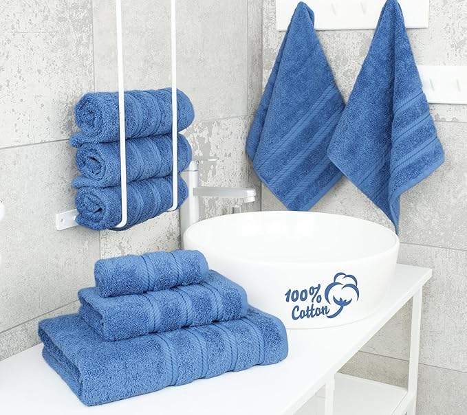 American Soft Linen Luxury 6 Piece Towel Set, 2 Bath Towels 2 Hand Towel 2 - Image 3