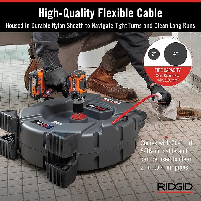 RIDGID 64273 Model K9-204 FlexShaft Drain Cleaning Machine Kit - Image 6