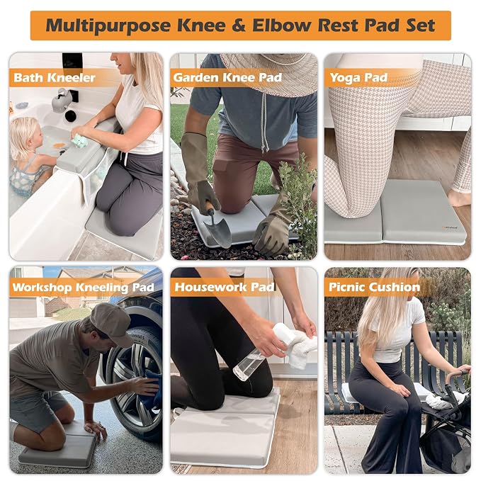 Premium Bath Kneeler, Baby Bath Kneeler and Elbow Rest Pad Set, Kneeling Pad - Image 4