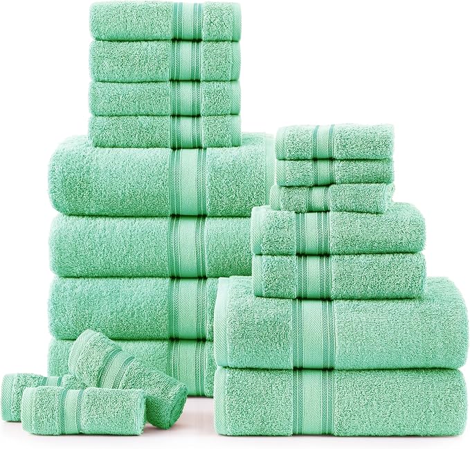 LANE LINEN 18Piece Bathroom Towels – Luxurious 100% Cotton, Zero Twist by LaneLinen