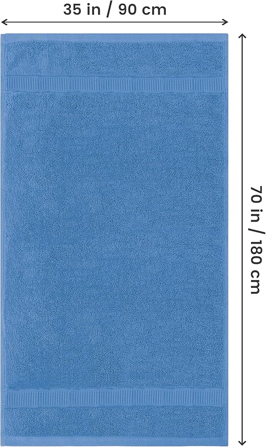 Utopia Towels Luxurious Jumbo Bath Sheet 2 Piece, 600 GSM, 35 by 70 Inches - Image 2