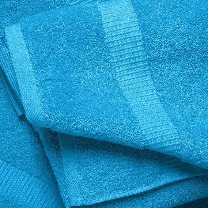 SALBAKOS 100% Turkish Cotton Extra Large Bath Sheet Set of 2 35x70 inch | - Image 3