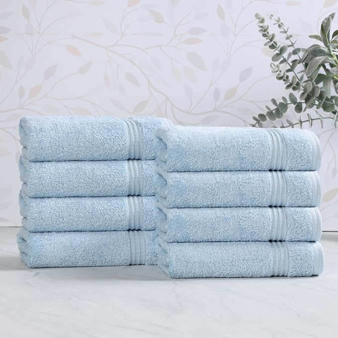 Superior Egyptian Cotton 8-Piece Hand Towel Set, Towel Basics - Image 2