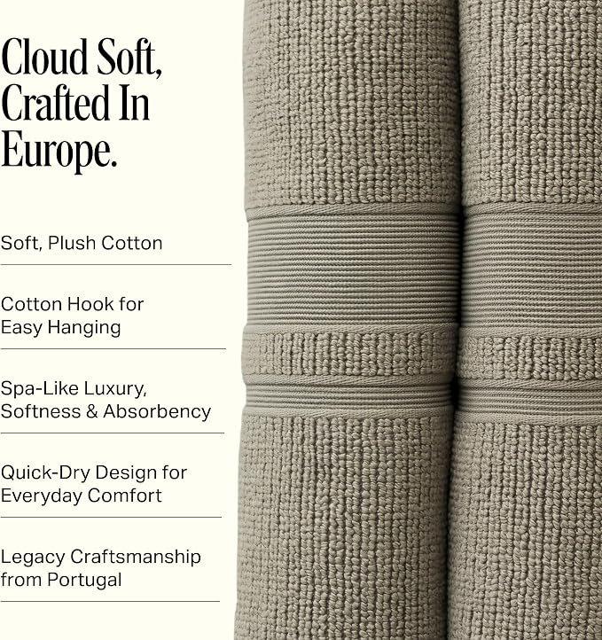 Preston Lane Douro Hand Towel Set – 2 Pack Luxury Cotton Towels, Ultra Soft & - Image 3