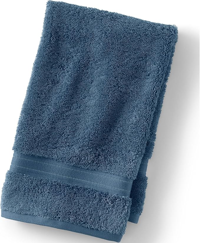 Lands' End Supima Towel Bering Sea Blue Bath- Hand Towel by LandsEnd